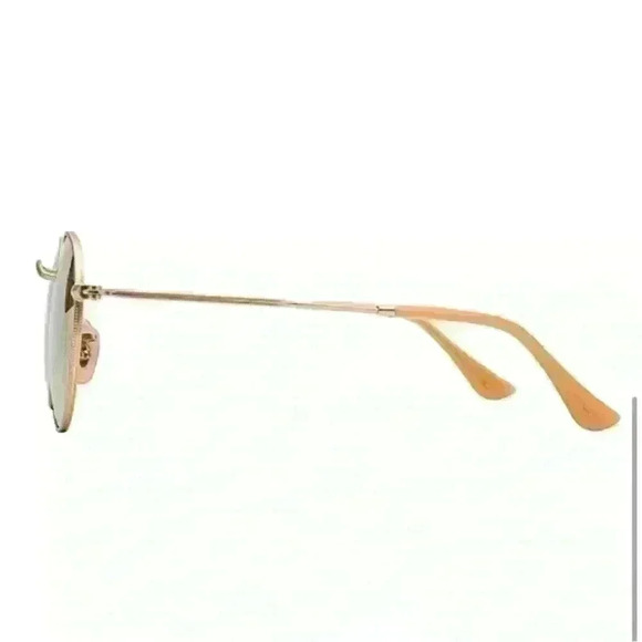 Rose Pink Round Lens Gold Frame Sunglasses with microfiber cleaning pouch - Picture 6 of 12